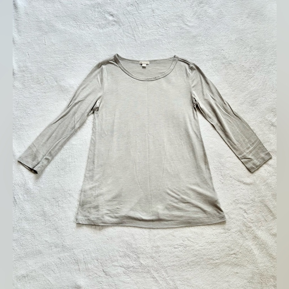 GAP Taupe 3/4 Sleeve Top